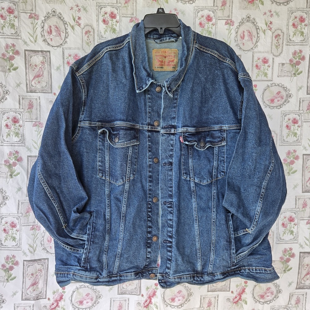 Levi's Blue Denim Trucker Jean Jacket Big & Tall Size 4XL Red Tab Vintage